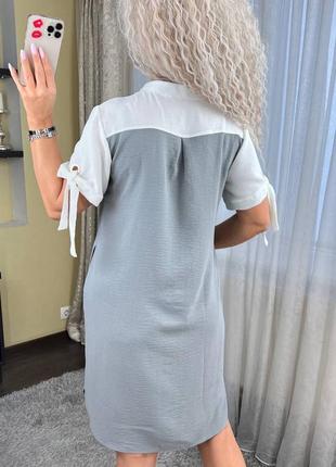 Сукня плаття рубашка сорочка коротка міні жатка батал3 фото