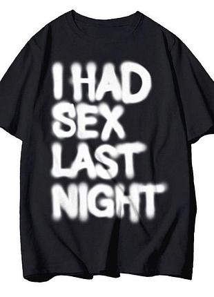 Футболка sixtynine оверсайз черная