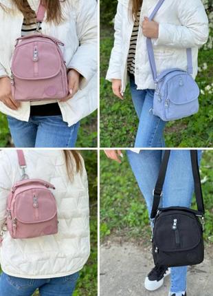 Яркие рюкзаки-сумки (черный, желтый,розовый, зеленый,фиолет),3 фото