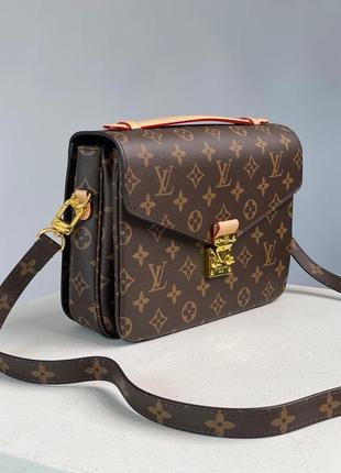 Женская сумка клатч на каждый день louis vuitton ремешок на плече натуральна  премиум кожа луи виттон3 фото