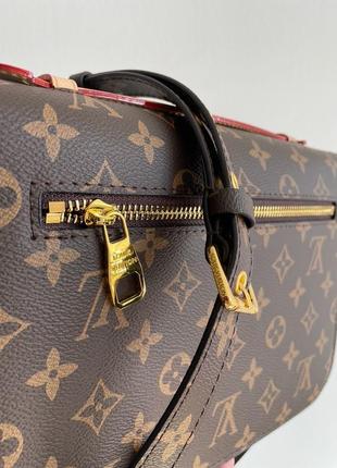 Жіноча сумка клатч на кожен день louis vuitton ремінець на плечі натуральна преміум шкіра луї віттон10 фото