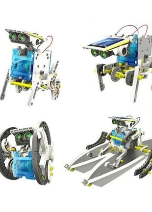 Конструктор детский роботы с солнечной панелью и моторчиком solar robot kit 13 в 18 фото