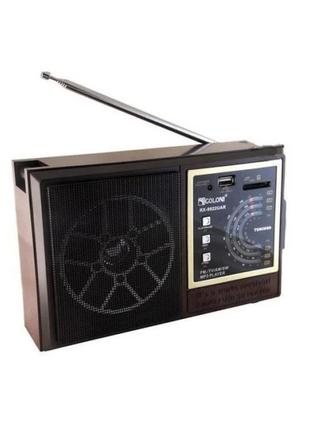 Акумуляторний радіоприймач багатофункціональний usb aux golon rx-9922 радіо fm/am/sw коричневий