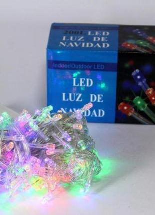 Гирлянда светодиодная xmas led 200 м-1 мультицветная3 фото