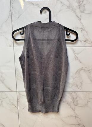Красивая серая винтажная блуза pierre cardin (paris)7 фото