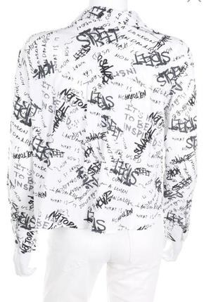 Сорочка рубашка графіті з надписами з написами блузка3 фото
