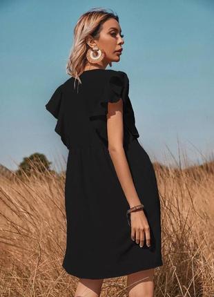 Летнее черное платье сарафан меди3 фото