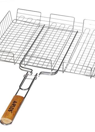 Решетка для гриля и барбекю а-плюс 1895 большая 40x32x7.5см