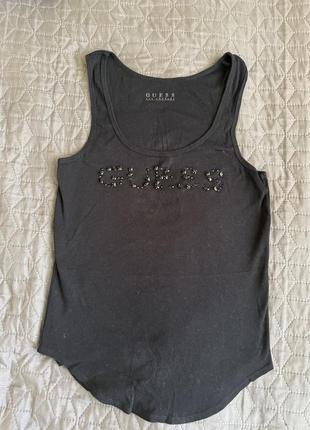 Майка в рубчик guess