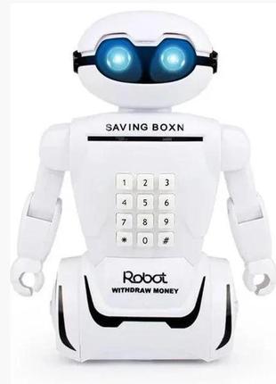 Робот копилка аккумуляторный robot piggy bank 6688-8 kronos toys копилка с кодовым замком лампой