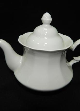 Чайник заварний серпанок "білий" коростенський фарфор.1 фото