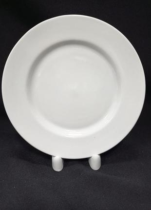 Тарелка мелкая 195 мм круглая "белая" коростень фарфор