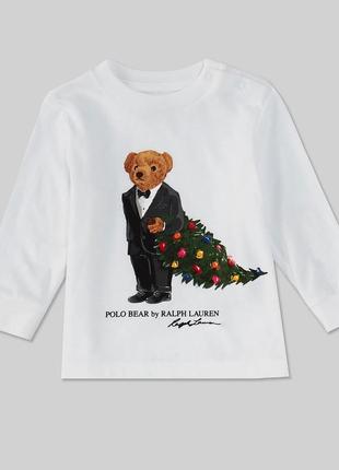 Детский лонгслив ralph lauren polo bear