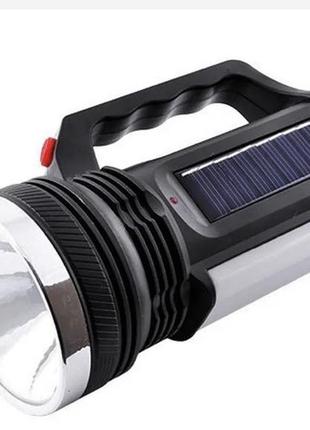 Фонарь аккумуляторный ручной с солнечной батареей yajia yj-2836т (1w+16 smd led)