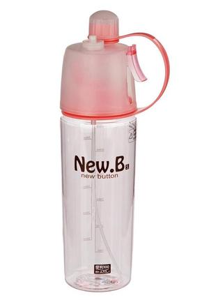 Бутылка для воды new.b, 600мл  розовая1 фото