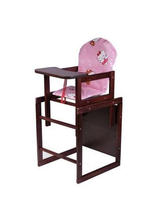 Детский стульчик-трансформер стульчик для кормления деревянный расцветки разных3 фото