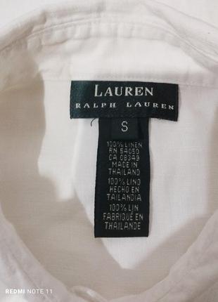 Классическая 100% льняная рубашка люксового американского бренда ralph lauren6 фото