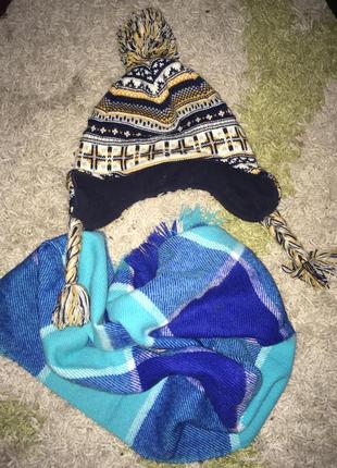 Шапка шарф винтаж