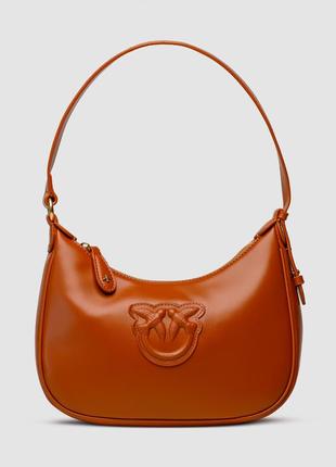 Женская сумка в стиле pinko half moon bag simply ginger with leather buckle premium.