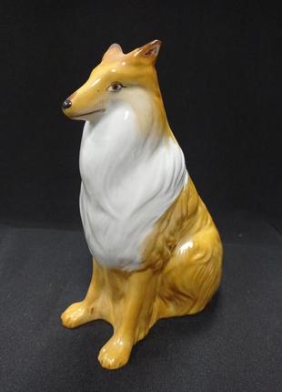 Статуетка / фігурка собака "коллі 1 серія" коростенський фарфор, ручна робота, шевченка4 фото