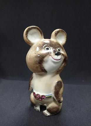 Статуетка / фігурка "олімпійський ведмедик 1" коростенський фарфор, ручна робота, шевченко 1980 р.