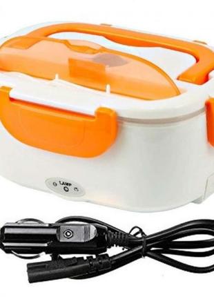 Ланч бокс с подогревом от прикуривателя electric lunch box 1.05 л 12v оранжевый4 фото