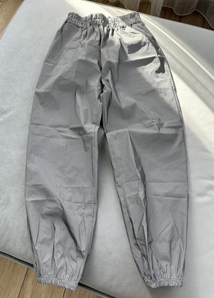 Штани джогери сірі світловідбиваючі с-м-л one size6 фото