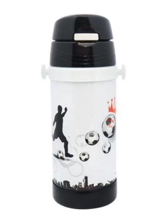 Термос детский с трубочкой и ремешком 320 мл a-plus 1776 белый