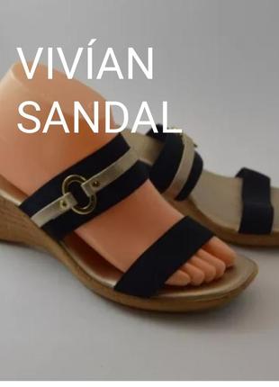 Vivian sandal italian shoemakers босоніжки на пробковій підошві р. 37-39 устілки 25-25,5 см, 8 та 1/2, ***1 фото