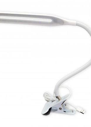 Світлодіодна настільна лампа ukc xsd-206 гнучка usb настільна лампа на прищіпці біла
