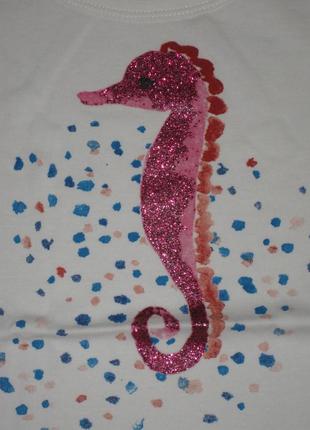 Футболки crazy8 сша glitter seahorse возраст 4 года в наличии3 фото