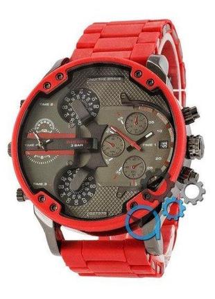 Diesel brave steel black-red silicone