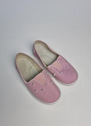 Мокасини сліпони на дівчинку рожеві 30р 33р