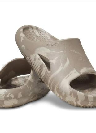 Мужские шлепанцы crocs mellow marbled slide, размер us m10/w122 фото