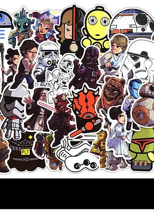 Набор виниловых наклеек стикеров (наклеек) звездные войны\ старварс стикербомбинг на авто телефон ноутбук