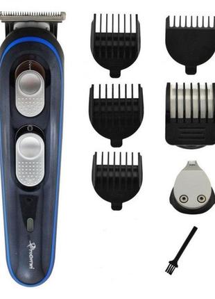 Бездротова машинка для стрижки волосся progemei gm-587 pro + тример