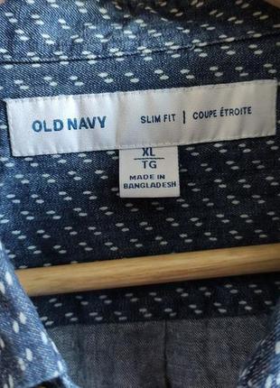 Мужские джинсовые тенниски old navy - синяя и капучино, тенниска, мужская рубашка на лето7 фото
