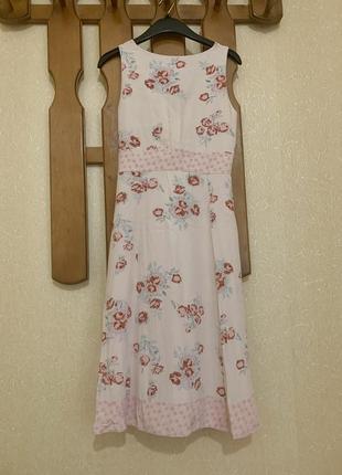 Ніжно рожева шовкова сукня  charles tyrwhitt в квіточку2 фото