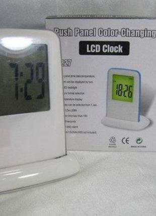 Часы будильник – lcd color clock 1227