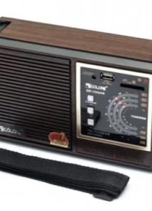 Портативный аккумуляторный радиоприёмник мультидиапазонный golon rx-9933 brown/коричневый
