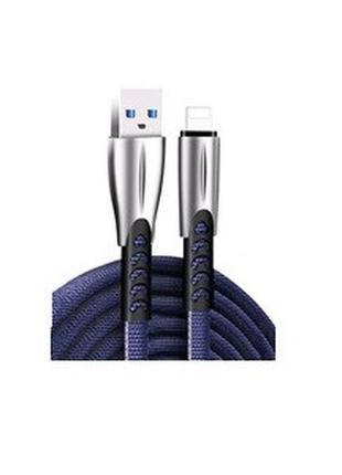 Кабель colorway usb-lightning, 2.4а, 1м, blue (cw-cbul010-bl)