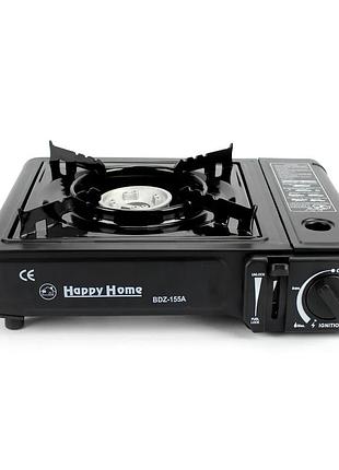 Портативна газова туристична плита пальник happy home bdz-155-a