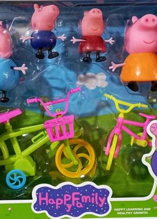Игровой набор семья свинки пепа велосипеды1 фото
