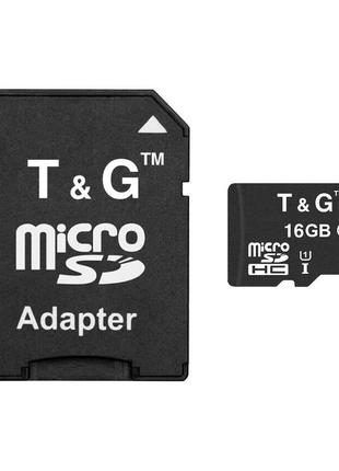 Карта пам'яті microsdhc 16gb uhs-i class 10 t&g; + sd-adapter
...