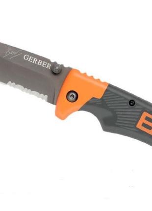 Ніж туристичний складаний gerber bear grylls 18,5 см серейторне лезо