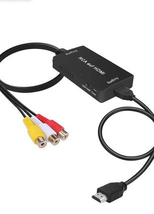 Конвертер uhddadi rca в hdmi, 1080p композитний cvbs av в hdmi...