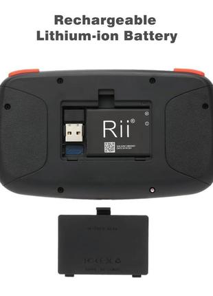 Rii (оновлення) i4 mini bluetooth keyboard with touchpad, blac...7 фото