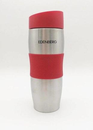 Термокружка с силиконовым держателем 380мл edenberg eb-621 красная4 фото