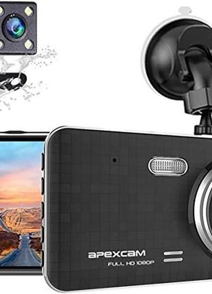 Відеореєстратор apexcam car dash cam tour 4 black 1080p