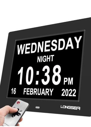 Цифровий годинник longsea з датою та часом для людей похилого ...